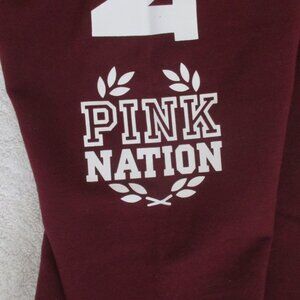 New PINK Victoria's Secret Sweatpants Size Large Red Graphic Joggers